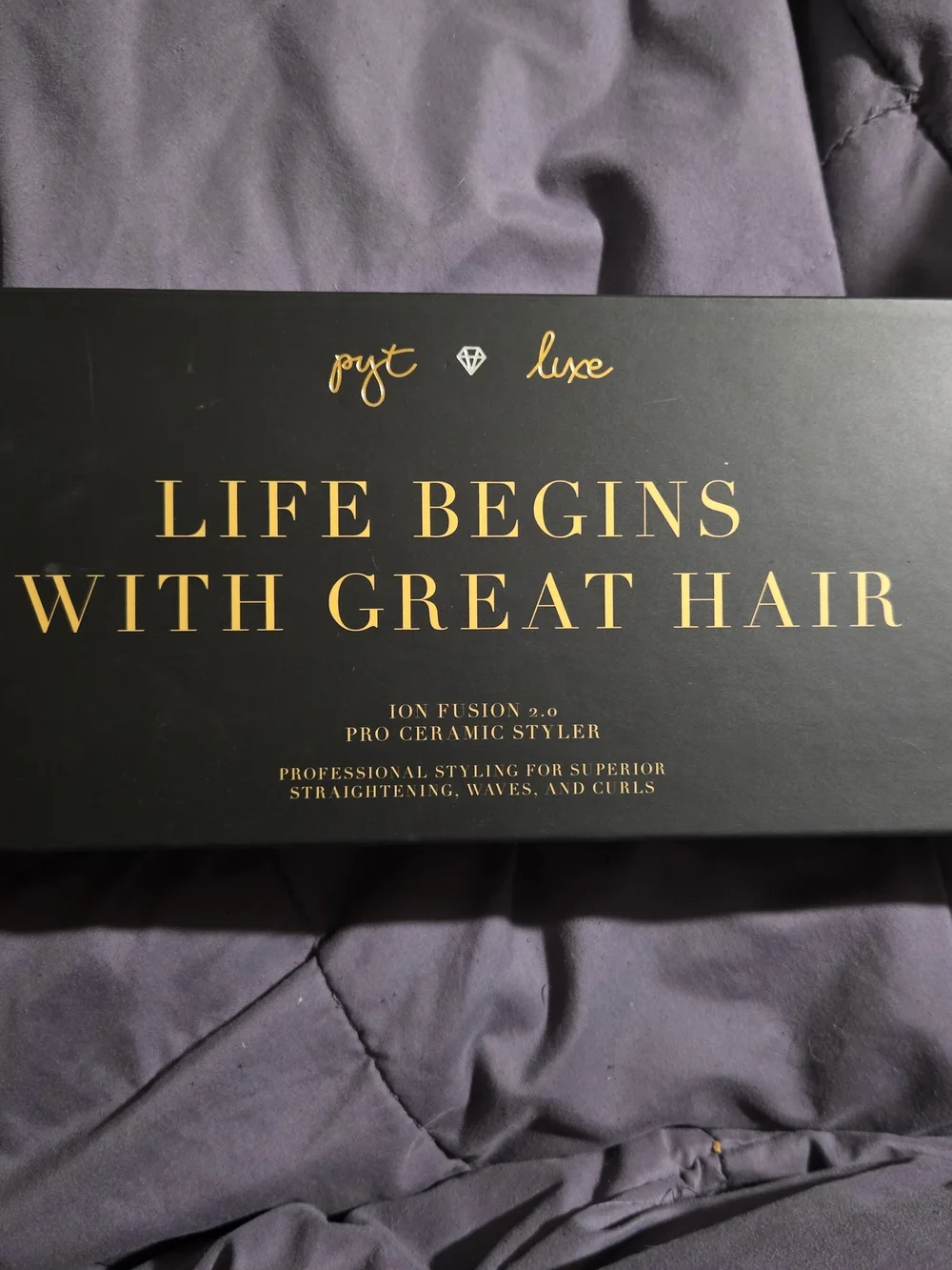 Black & Gold 'Life Begins With Great Hair' Pro Ceramic Styler